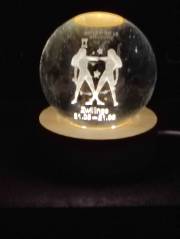 Sternzeichen Hologrammkugel - Zwillinge